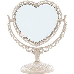 7-Inch Lovely Heart Mirror 360 Degree Rotation Double Sided Magnifying Makeup